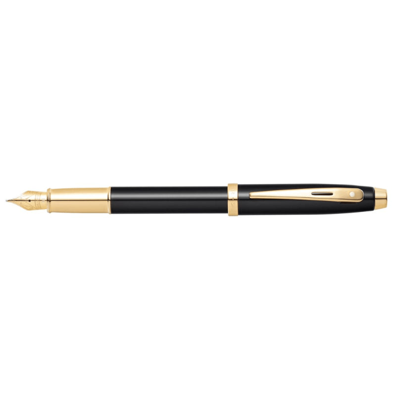 SHEAFFER® 100 9322 GLOSSY BLACK FOUNTAIN PEN WITH GOLD-TONE TRIM - MEDIUM