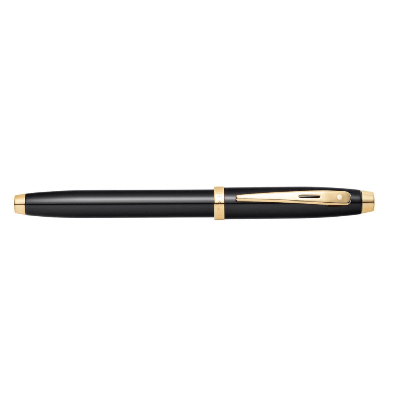 SHEAFFER® 100 9322 GLOSSY BLACK FOUNTAIN PEN WITH GOLD-TONE TRIM - MEDIUM