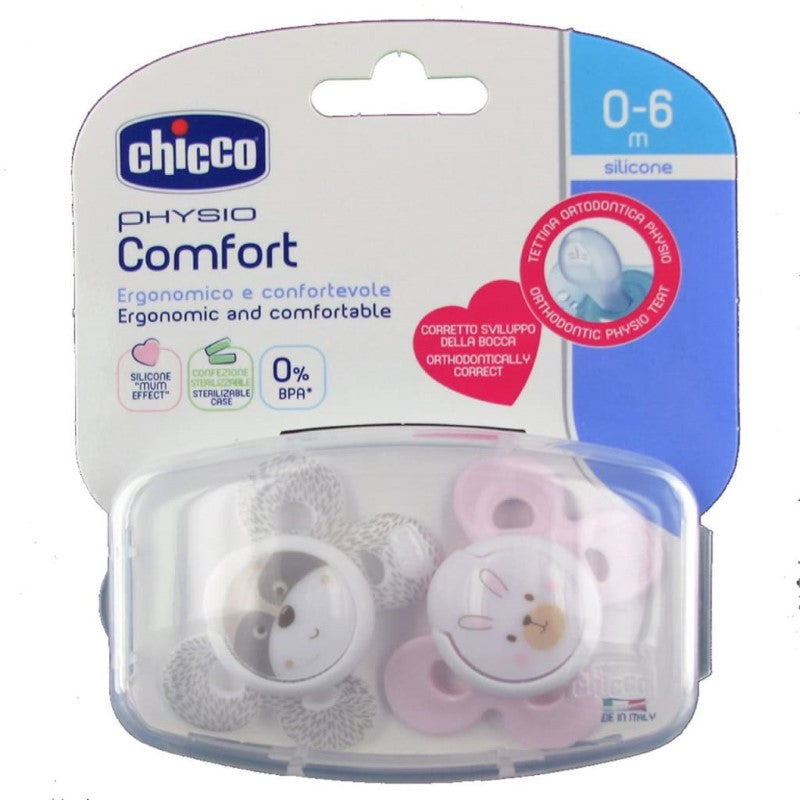 CHICCO BB/BC COMFORT SIL 0-6M 2PK - GIRL