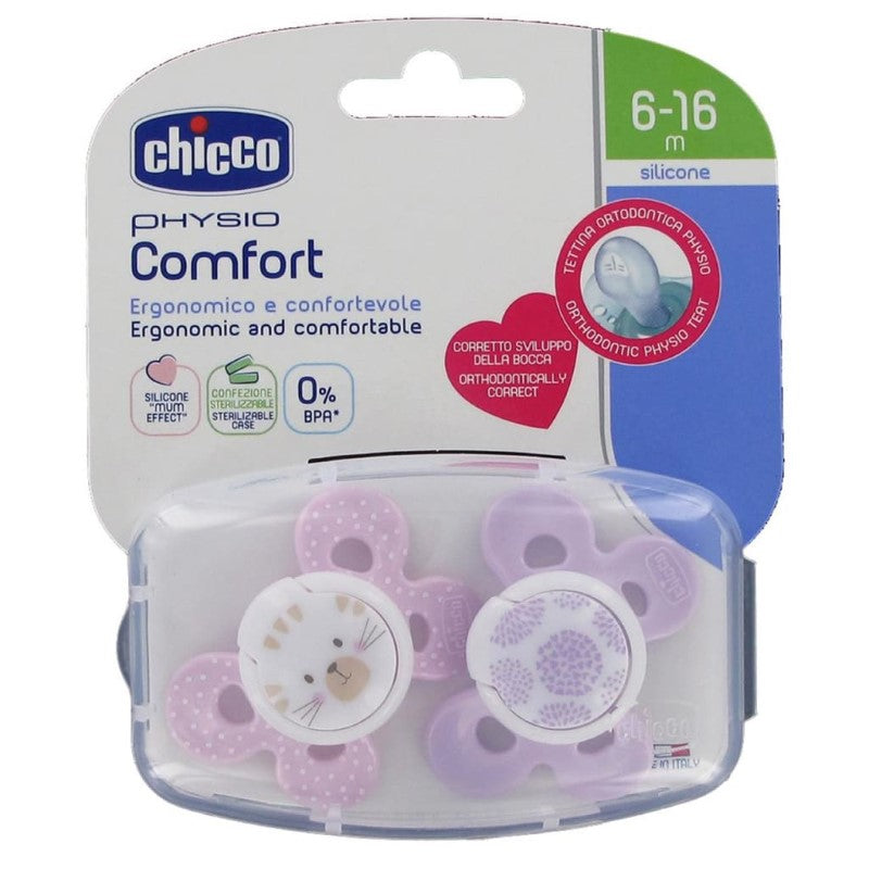 CHICCO BB/BC COMFORT SIL 6-16M 2PK - GIRL