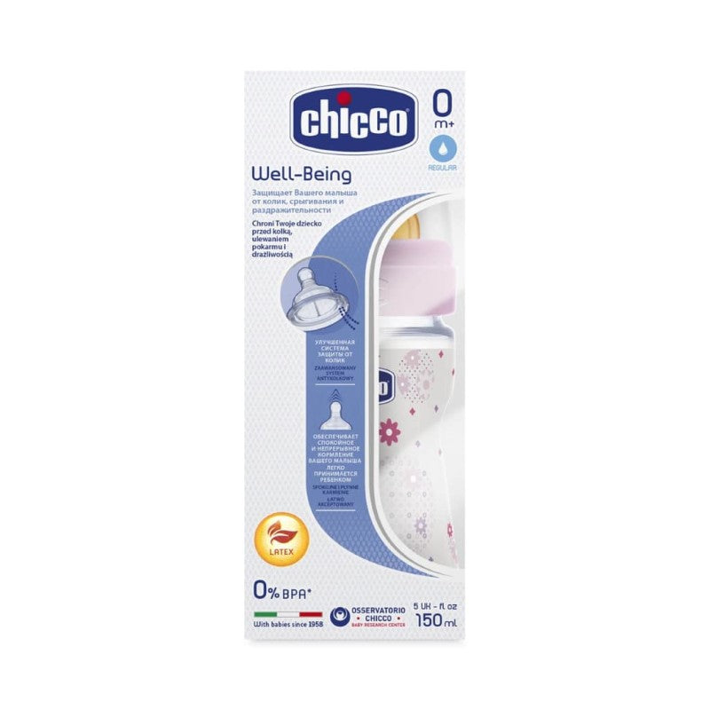 CHICCO BB/BC WB LTX BTL 0M+ 150ML GIRL