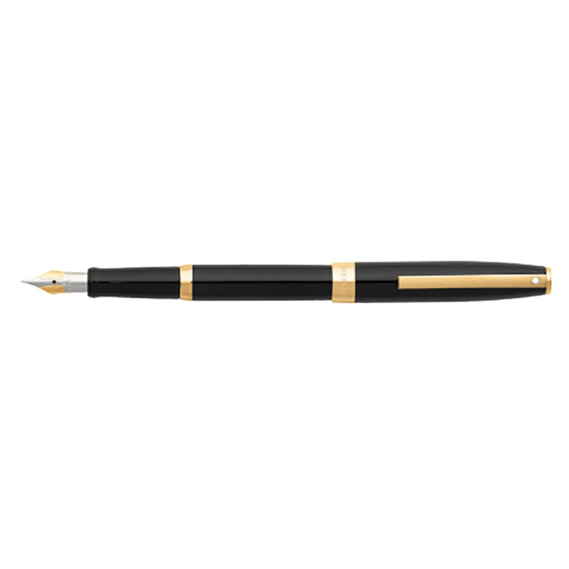 SHEAFFER SAGARIS FLUTED GOLD/ GOLD TRIM FINE FOUNTAIN PEN