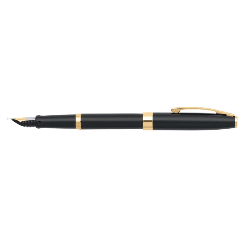 SHEAFFER SAGARIS FLUTED GOLD/ GOLD TRIM FINE FOUNTAIN PEN