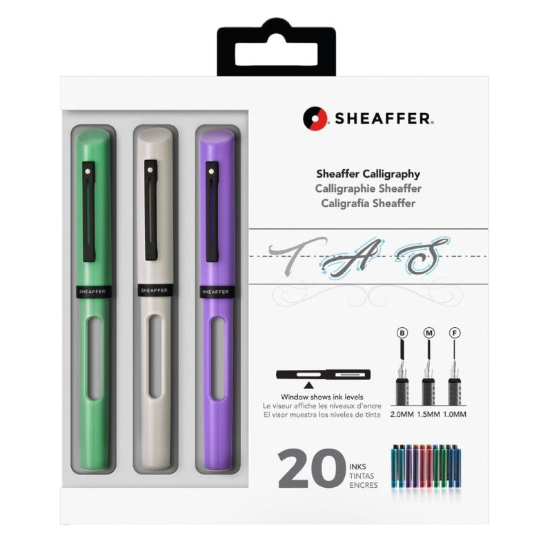 SHEAFFER CALLIGRAPHY MAXI KIT MINT/WHITE/LAVENDER