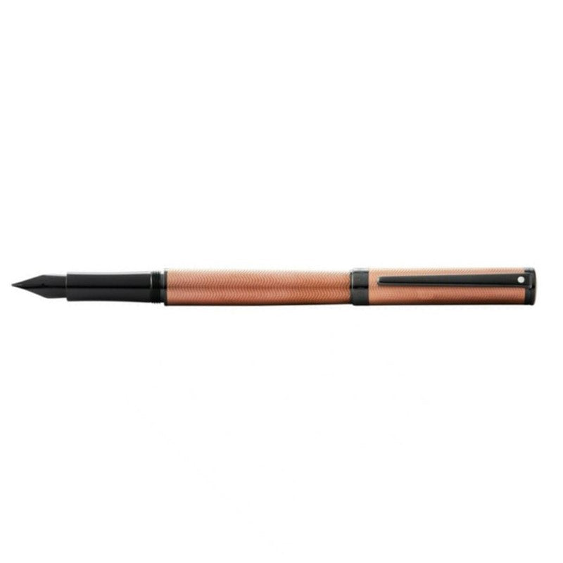 SHEAFFER INTENSITY ENGRVD BRONZE/BLACK TRIM FINE FOUNTAIN PEN