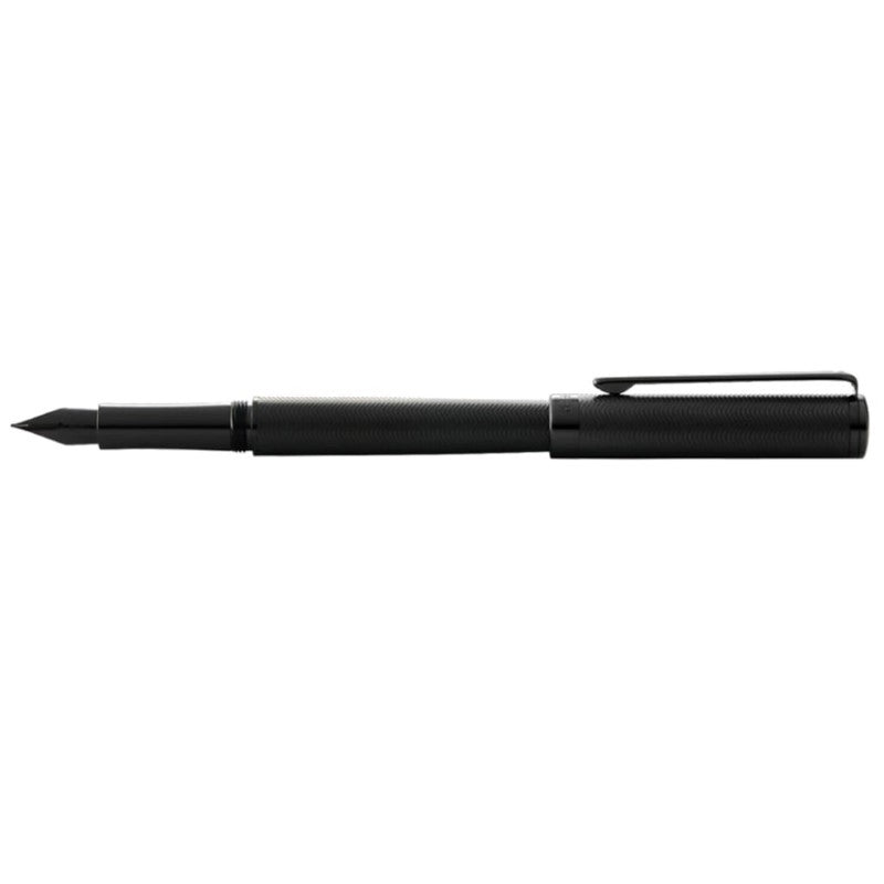 SHEAFFER INTENSITY ENGRVD MATTE BLACK/BLACK TRIM FINE FOUNTAIN PEN