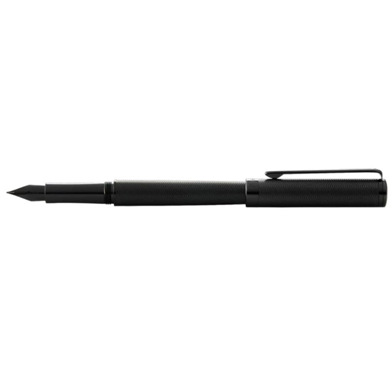 SHEAFFER INTENSITY ENGRVD MATTE BLACK/BLACK TRIM MEDIUM FOUNTAIN PEN