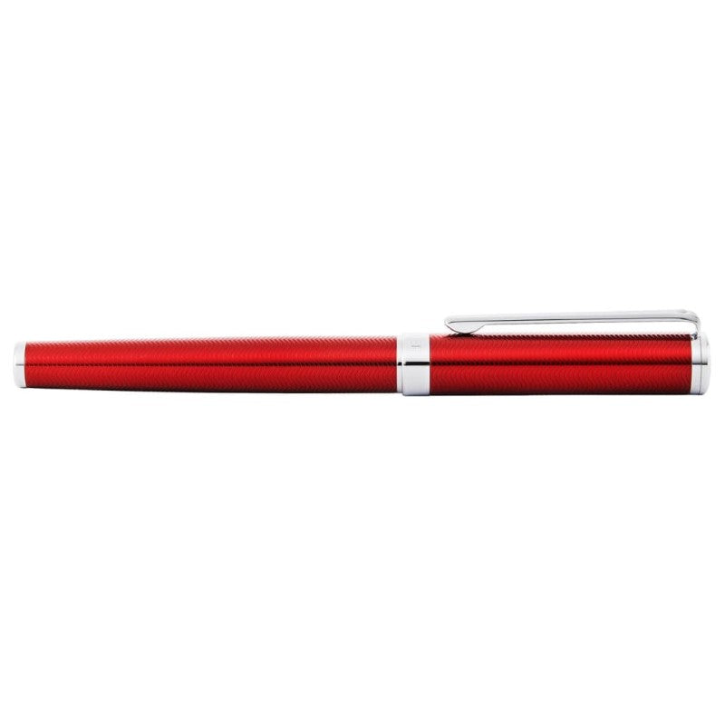 SHEAFFER INTENSITY ENGRVD RED LACQUER/CHROME TRIM ROLLERBALL PEN