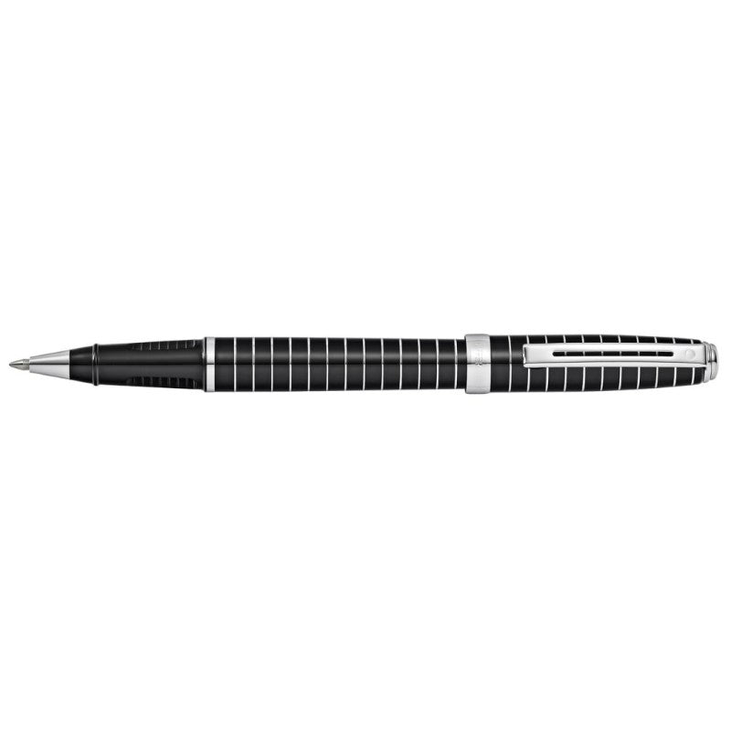 SHEAFFER PRELUDE BLACK LACQUER ENGRAVED LINES ROLLERBALL PEN