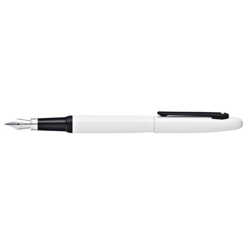 SHEAFFER VFM WHITE LACQUER BLACK BALLPOINT PEN