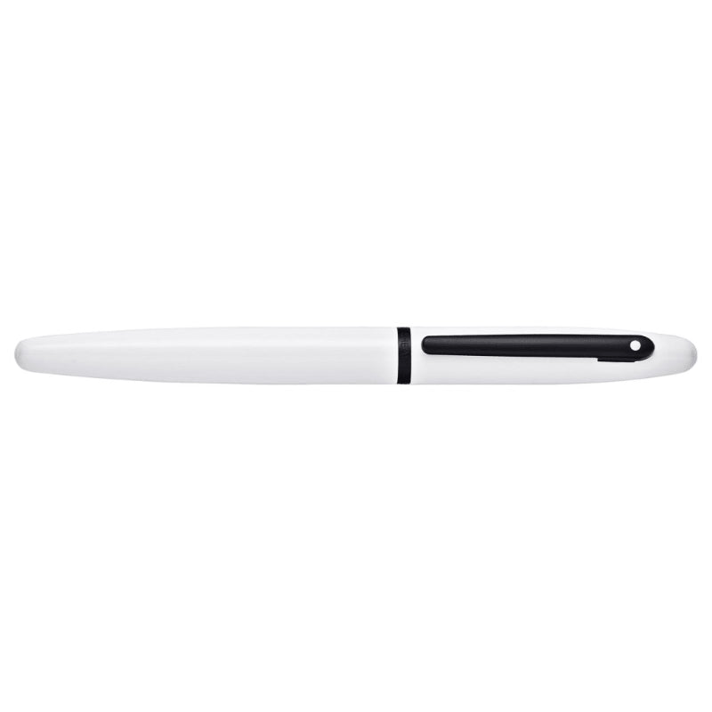 SHEAFFER VFM WHITE LACQUER BLACK BALLPOINT PEN