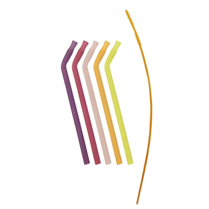 B.BOX SILICONE STRAW 5PC VERY BERRY