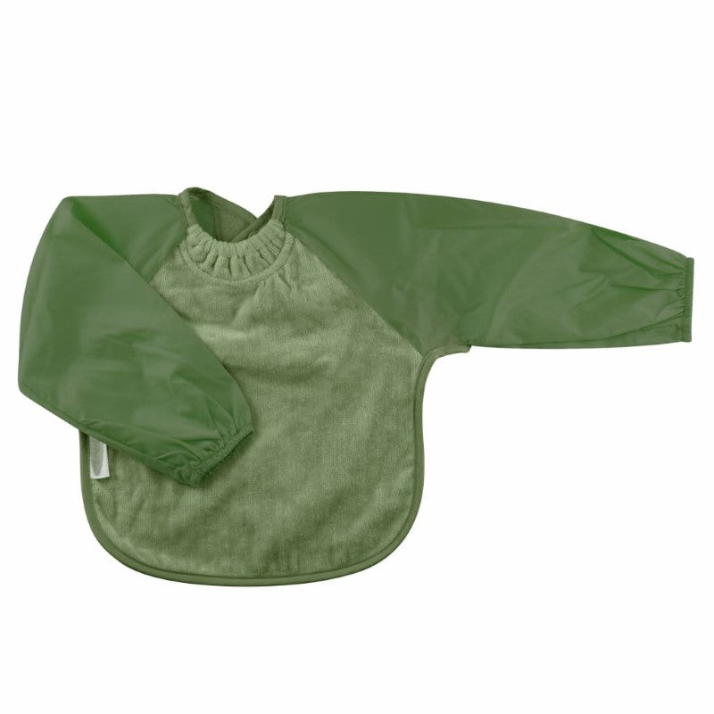 SILLY BILLYZ TOWEL SMALL L/S BIB OLIVE