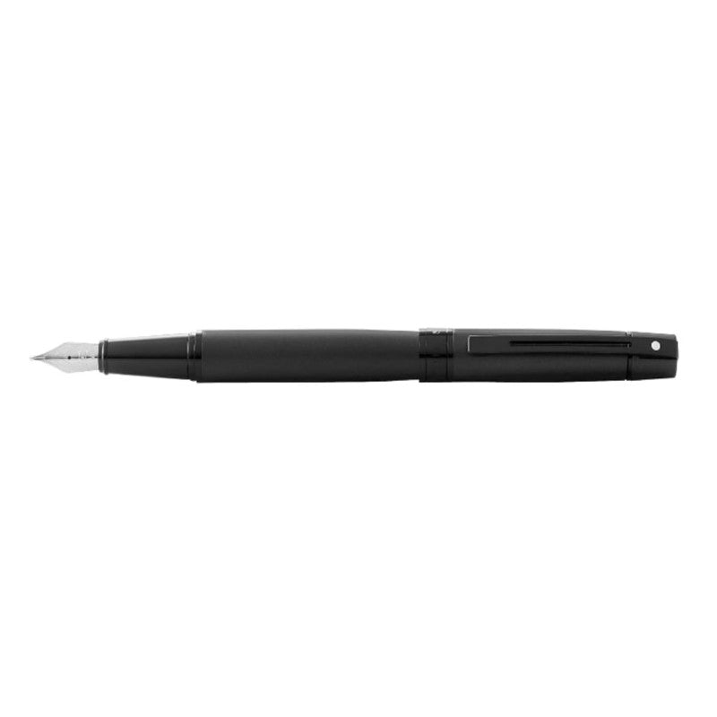 SHEAFFER® 300 9343 MATTE BLACK FOUNTAIN PEN WITH BLACK TRIM - FINE