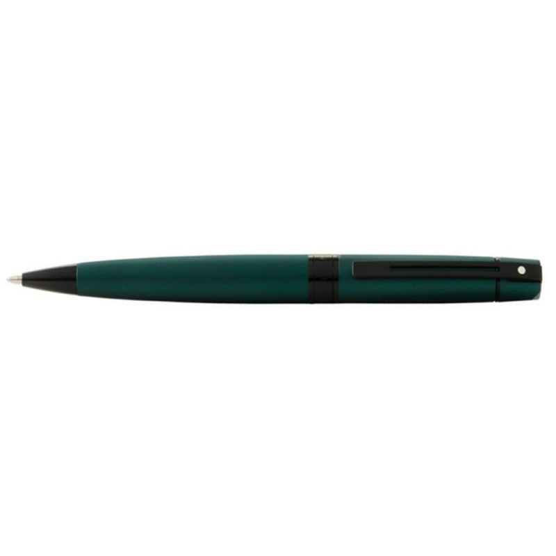 SHEAFFER® 300 9346 MATTE GREEN BALLPOINT PEN WITH BLACK TRIM
