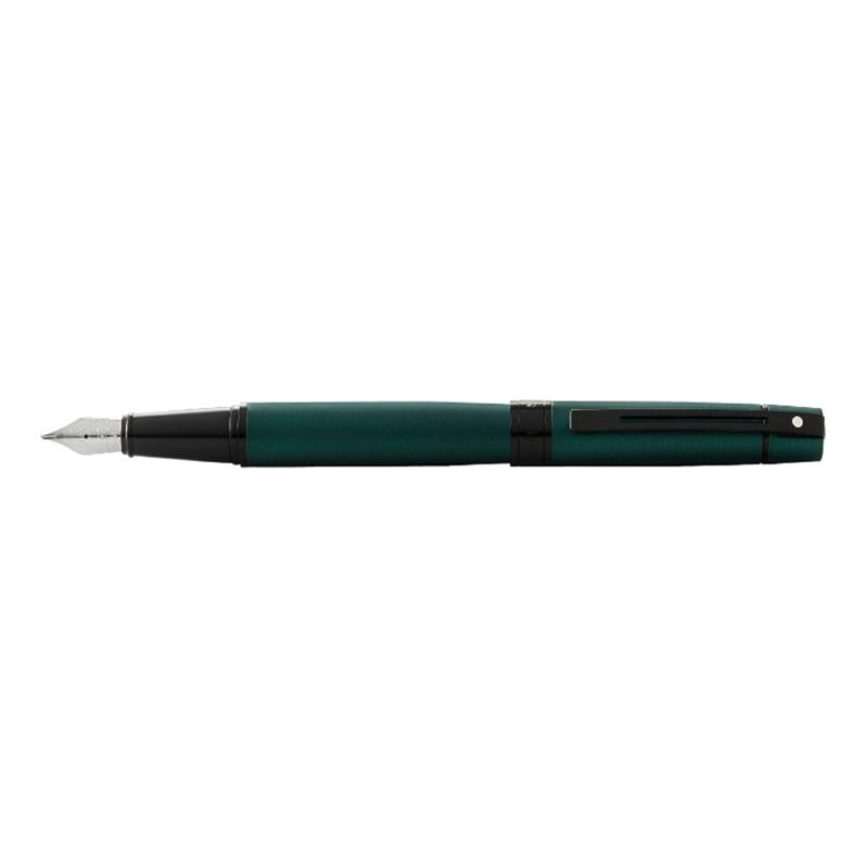 SHEAFFER® 300 9346 MATTE GREEN FOUNTAIN PEN WITH BLACK TRIM - MEDIUM