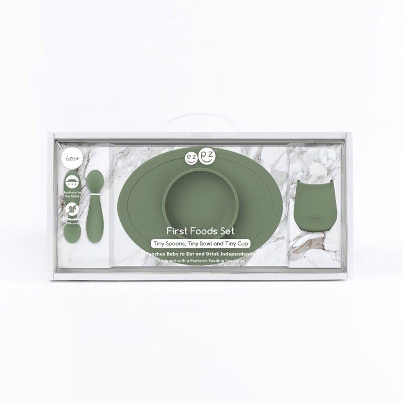 EZPZ TINY FIRST FOOD SET OLIVE