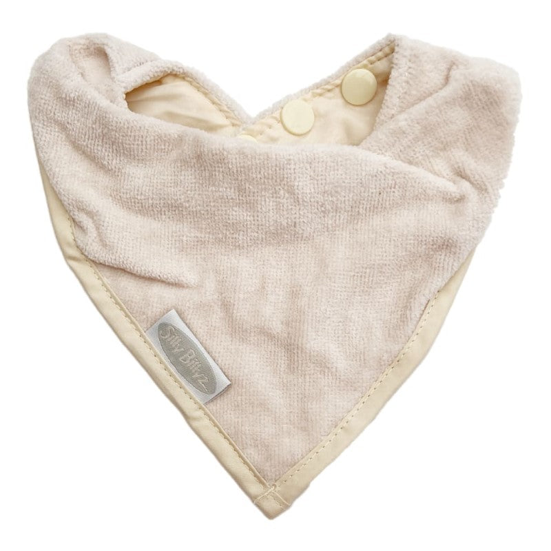SILLY BILLYZ TOWEL BANDANA BIB WHITE SAND