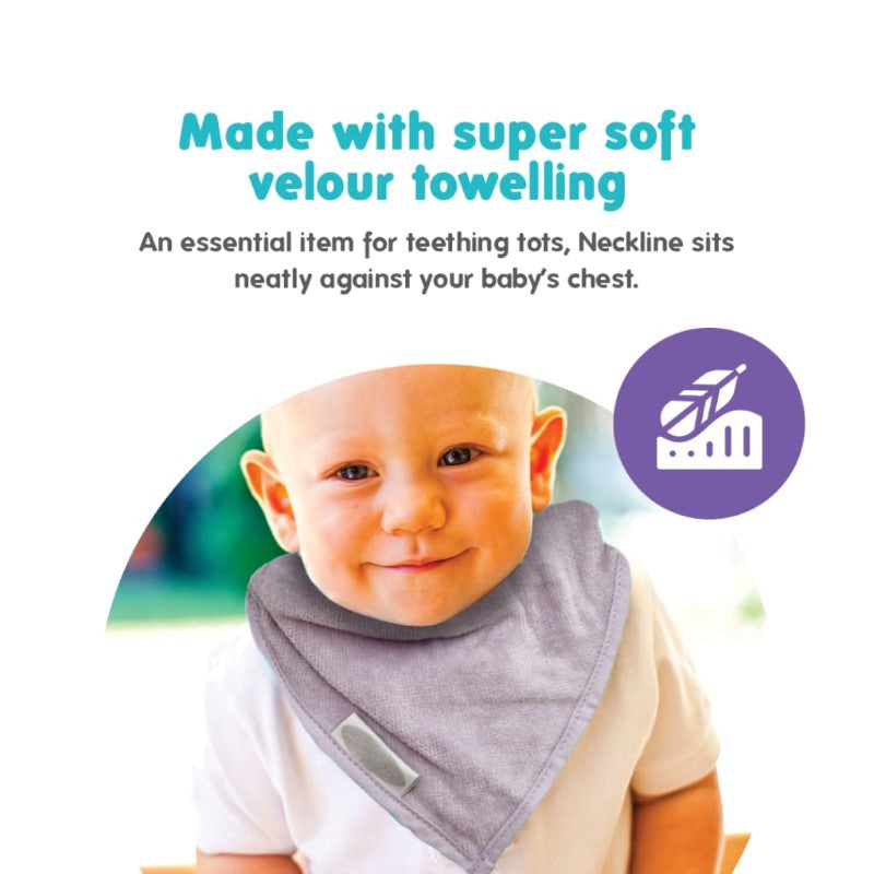 SILLY BILLYZ TOWEL BANDANA BIB LAVENDER