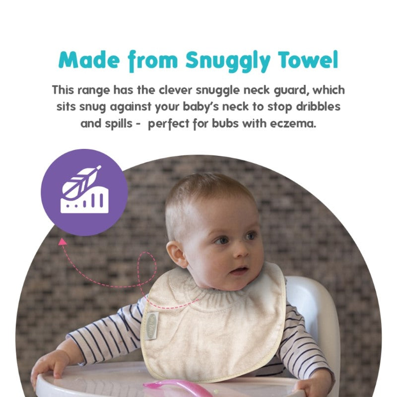 SILLY BILLYZ TOWEL BIBLET WHITE SAND