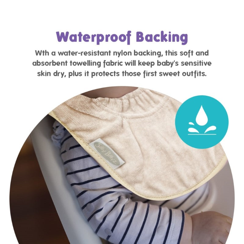 SILLY BILLYZ TOWEL BIBLET WHITE SAND