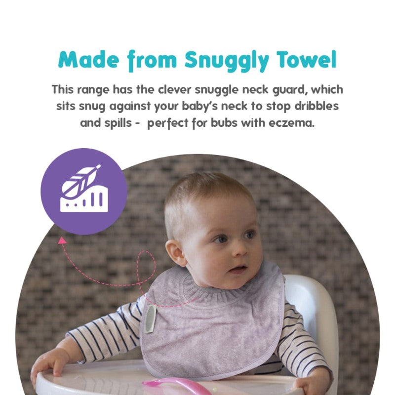 SILLY BILLYZ TOWEL BIBLET LAVENDER