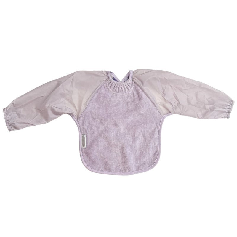 SILLY BILLYZ TOWEL SMALL L/S BIB LAVENDER