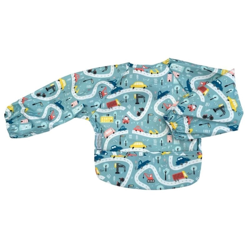 NYLON SMALL LONG SLEEVE BIB ROAD MAP