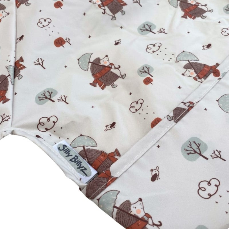 NYLON SMALL LONG SLEEVE BIB MR HEDGEHOG