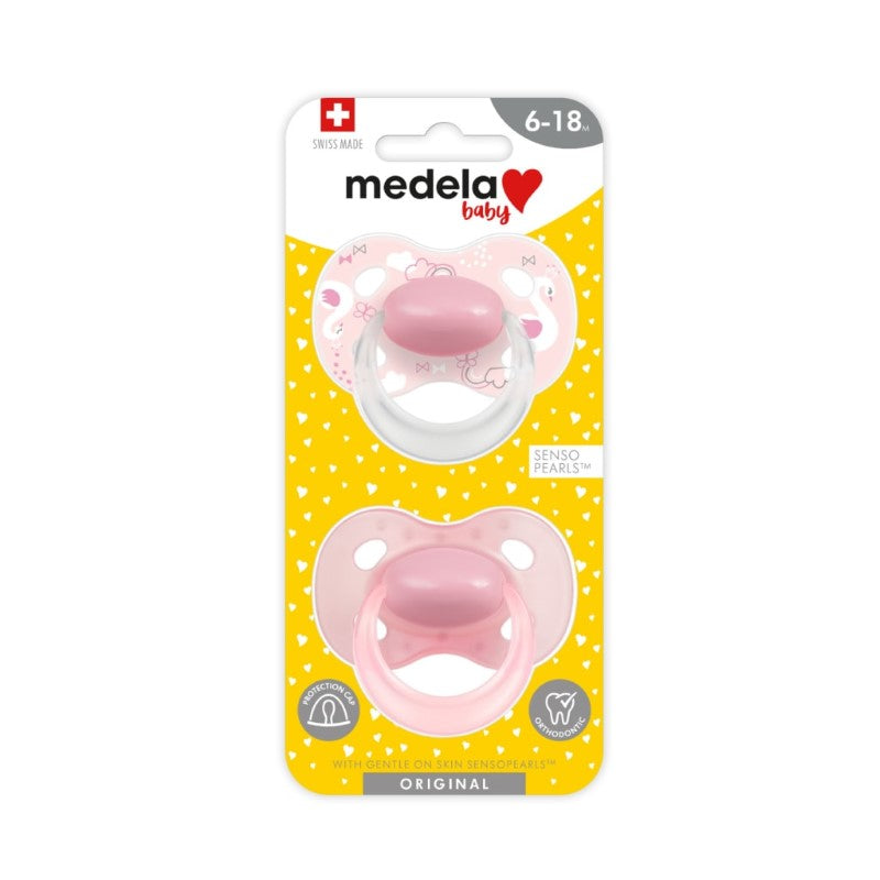 MEDELA SOOTHER ORIGINAL GIRL 6-18MTH 2PK