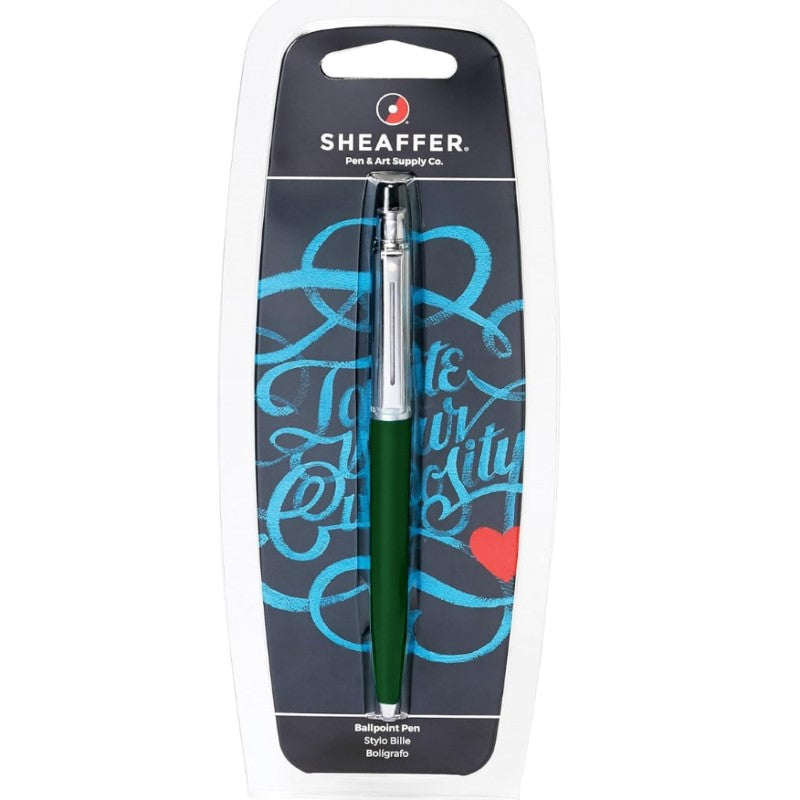 SHEAFFER SENTINEL GREEN BRUSH CHR+CHROME PT BP HANGSELL