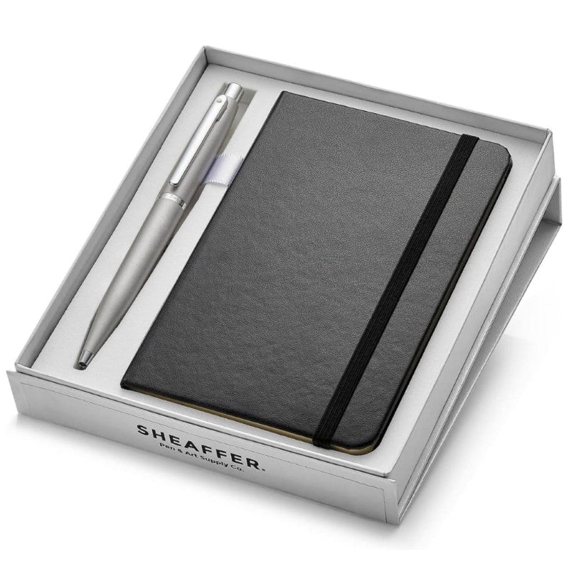 SHEAFFER VFM STROBE SILVER CHROME PT FINE NIB FOUNTAIN PEN