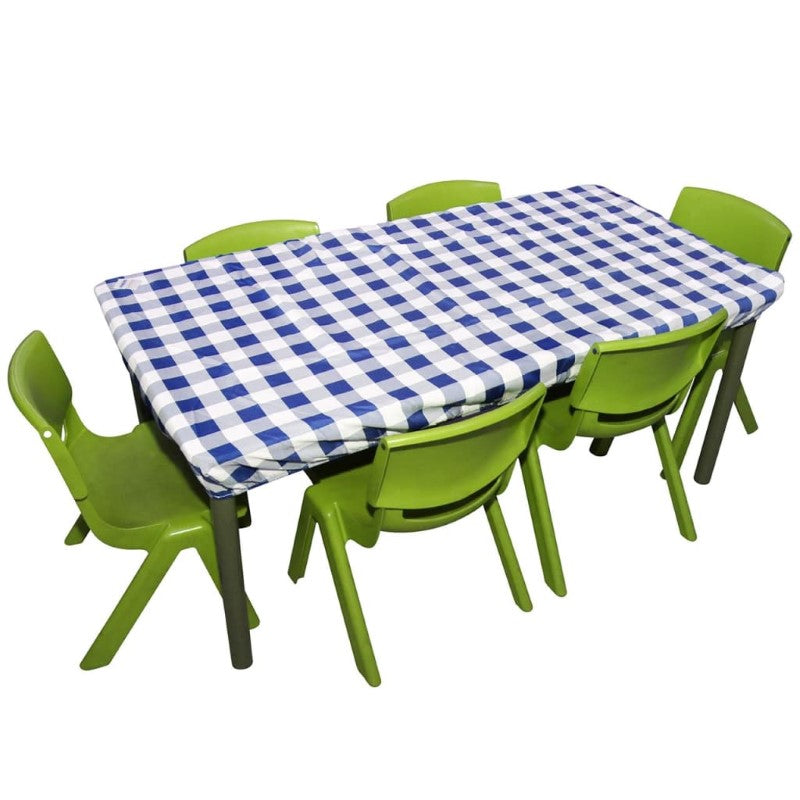 SILLY BILLYZ TABLECLOTH120CMX80CM GINGHAM BLUE