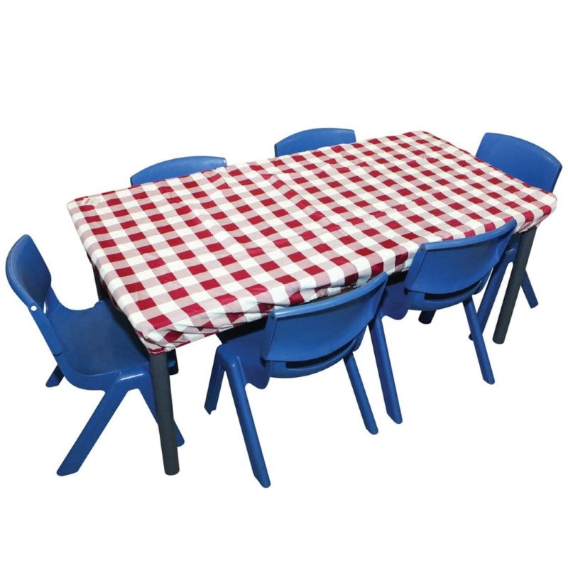 SILLY BILLYZ TABLECLOTH120CMX80CM GINGHAM RED