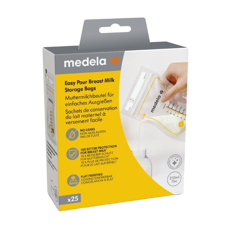 MEDELA EASY POUR BREAST MILK STORAGE BAGS 25PK