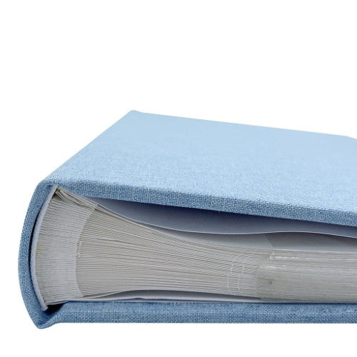 Plush Linen Blue Slip-in Photo Album 300 Photos