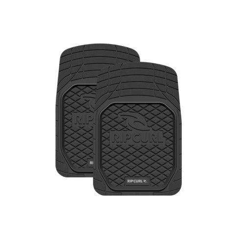 Rubber Front Mats Black Logo Set Of 2 - RIP CURL