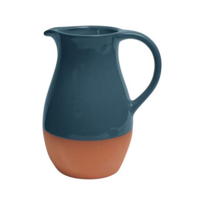 Dexam Sintra Glazed Terracotta Jug Ink Blue