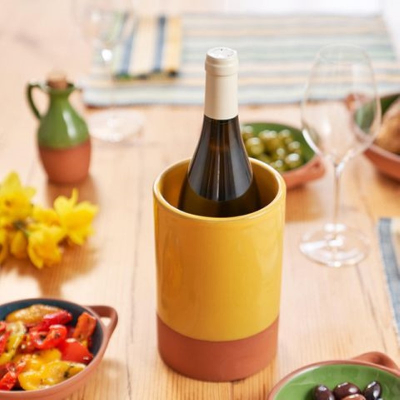 Dexam Sintra Glazed Terracotta Wine Cooler Ochre
