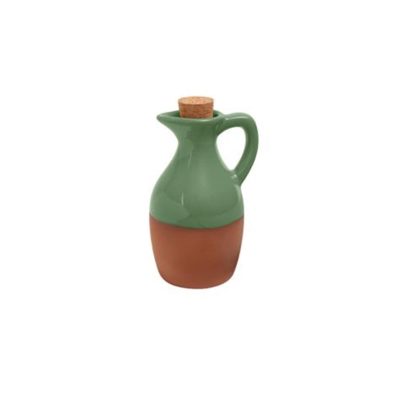Dexam Sintra Glazed Terracotta Oil Drizzler Green