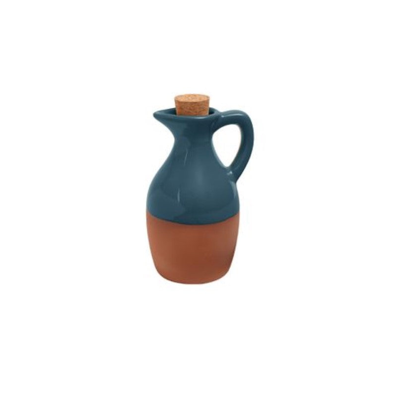 Dexam Sintra Glazed Terracotta Oil Drizzler Ink Blue