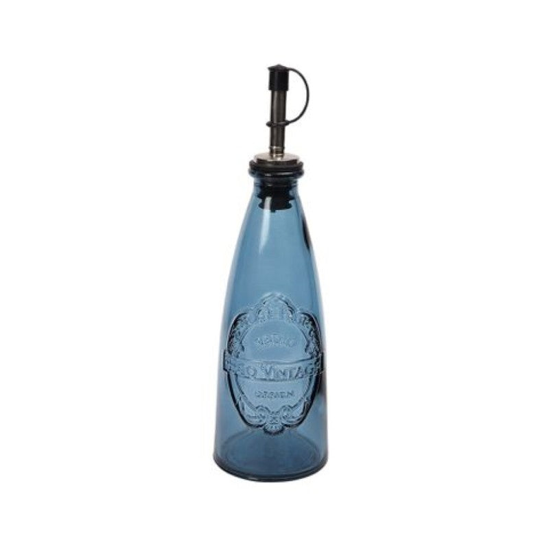 Dexam Sintra Recycled Glass Oil Drizzler Ink Blue