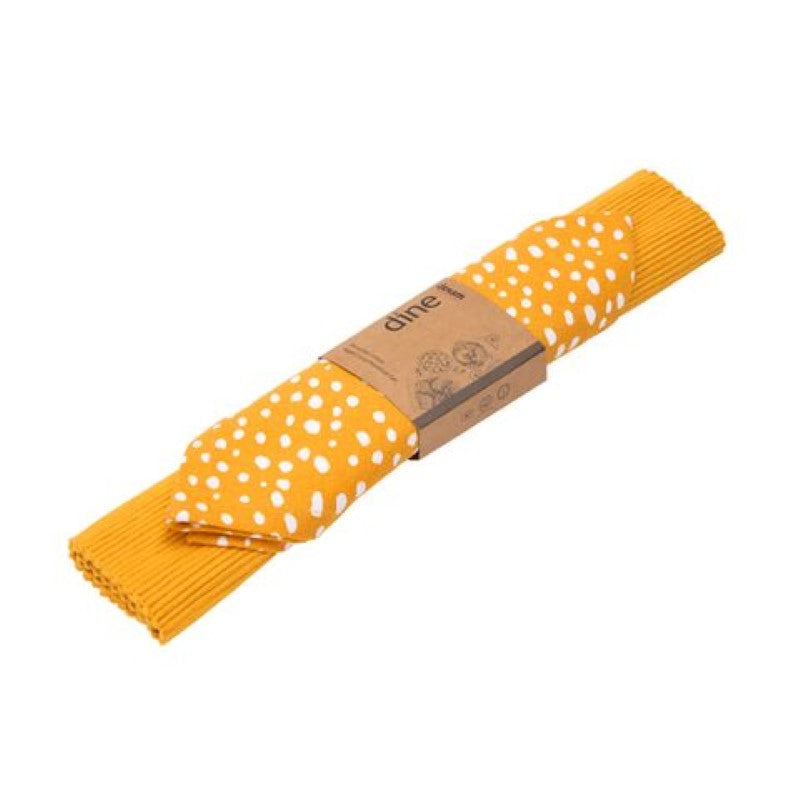 Dexam Sintra Recycled Cotton Spotted Napkin & Placemat Ochre