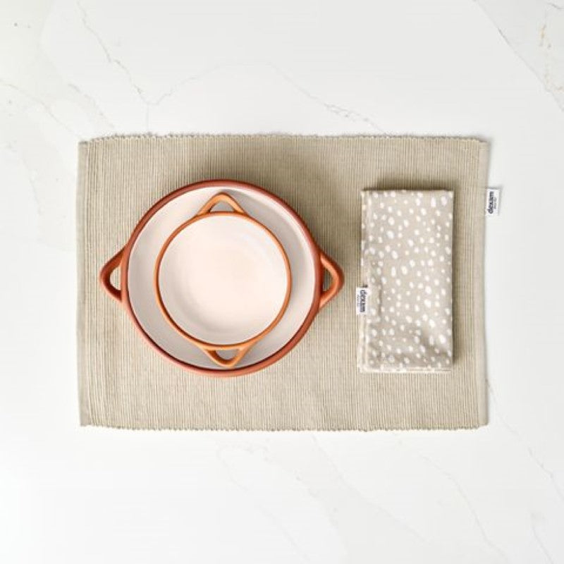 Dexam Sintra Recycled Cotton Spotted Napkin & Placemat Stone
