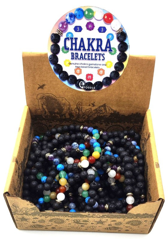 Bracelets - Lava Stone Chakra (Set of 36)