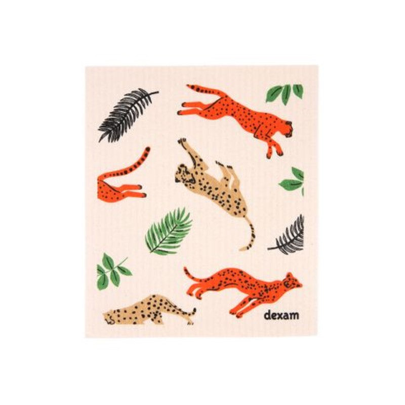 Dexam Swedish Dishcloth Leopard Print