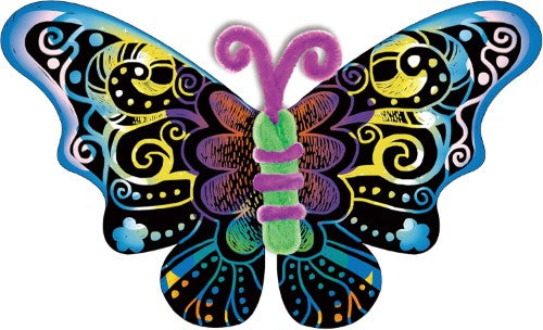 Craft Set - Avenir Scratch Fuzzy Magic Butterfiles