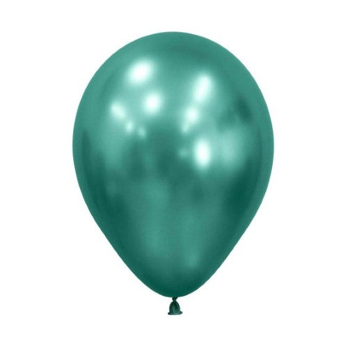 Sempertex 30cm Metallic Reflex Aurora Green Latex Balloons - Pack of 50