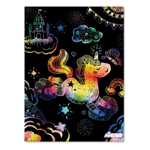 Craft Set - Avenir Scratch Unicorns with Stencil
