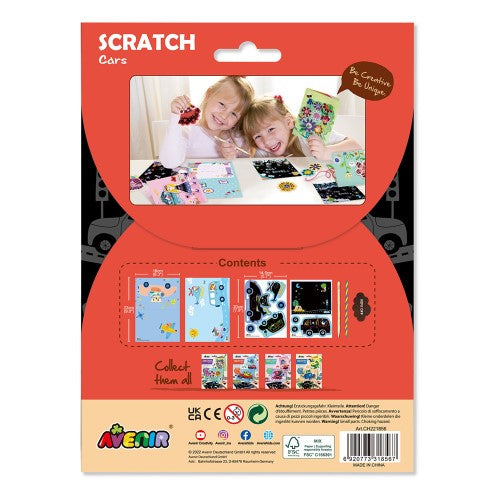 Craft Set - Avenir Scratch Car Greeting Cards Set